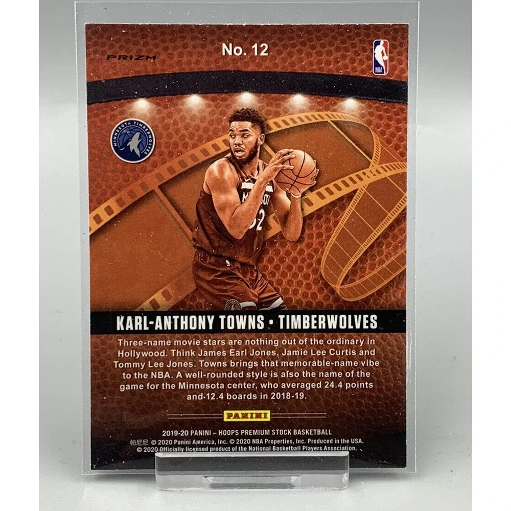 2019 Panini NBA Hoops Premium Stock Lights Camera Action Holo Karl-Anthony Towns